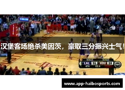 汉堡客场绝杀美因茨，豪取三分振兴士气！